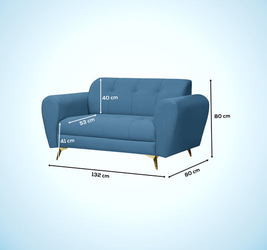 Insopack Sofa Crown Icon 2 Seater (Sky Blue)