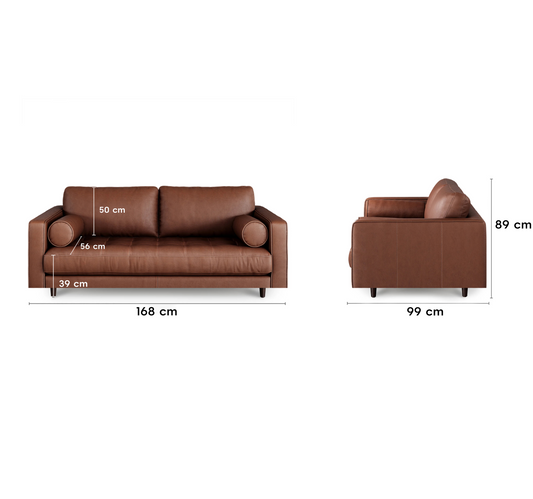 Insopack Sofa Luxe 2 Seater (Brown)