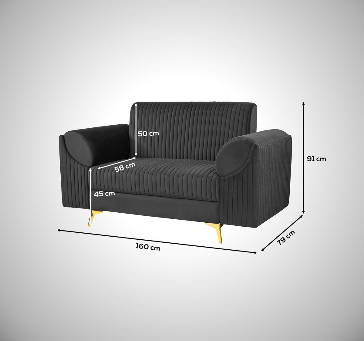 Insopack Sofa Signature 2 Seater (Black)