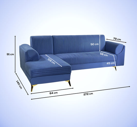 Insopack Sofa Signature 6 Seater LHC (Blue)