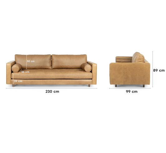 Insopack Sofa Luxe 3 Seater (Tan)
