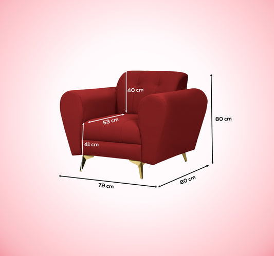 Insopack Sofa Crown Icon 1 Seater (Maroon)