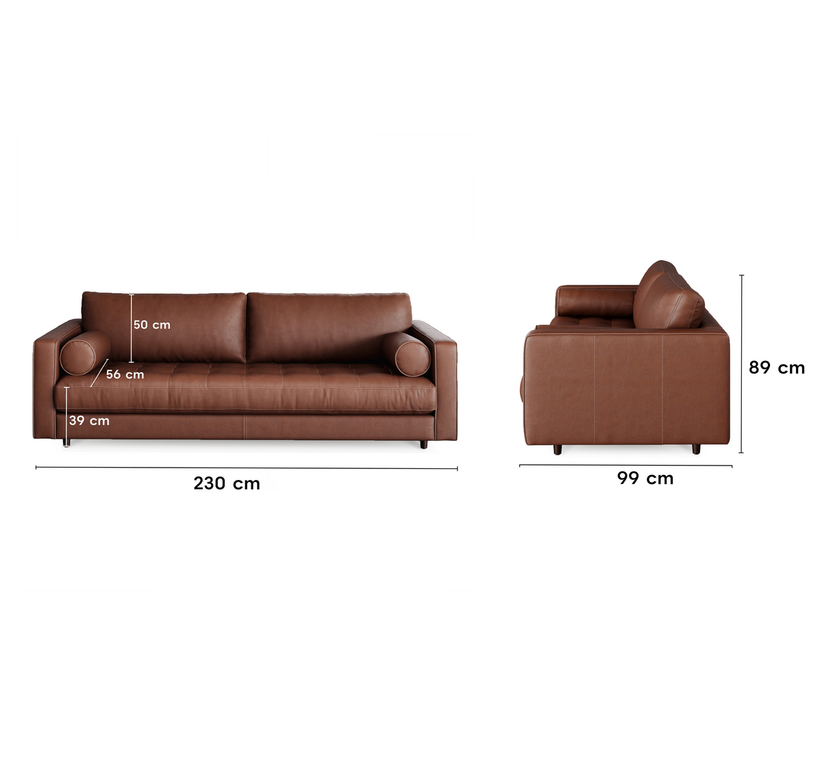 Insopack Sofa Luxe 3 Seater (Taos Brown)