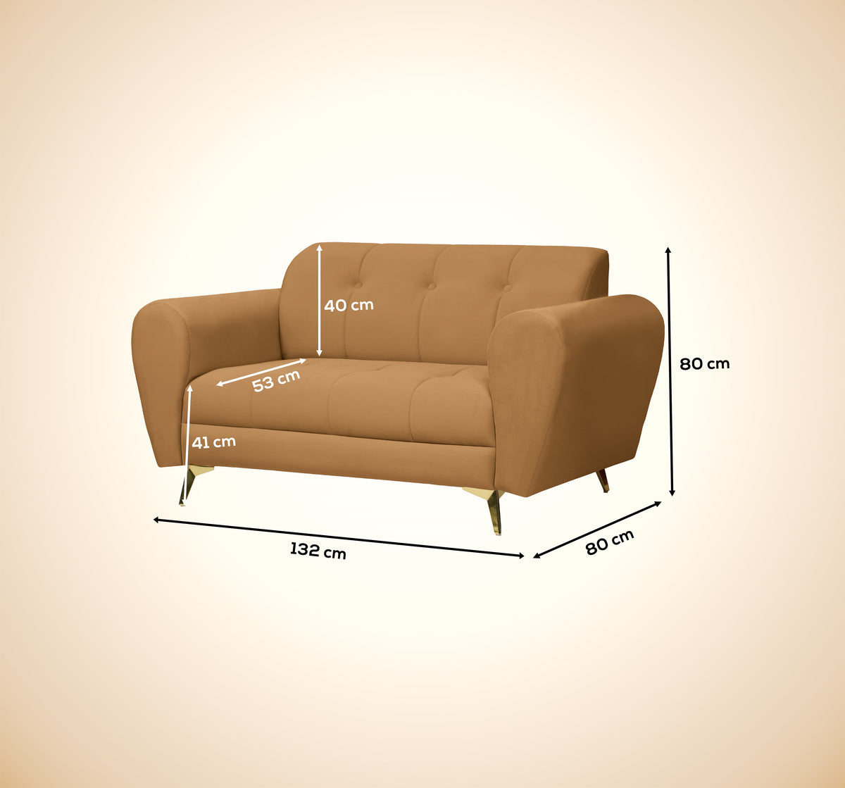 Insopack Sofa Crown Icon 2 Seater (Beige)