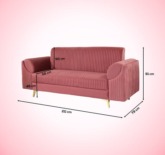 Insopack Sofa Signature 3 Seater (Peach)