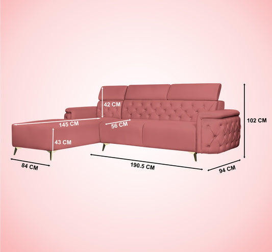 Insopack Sofa Aura 6 Seater RHC (Peach)