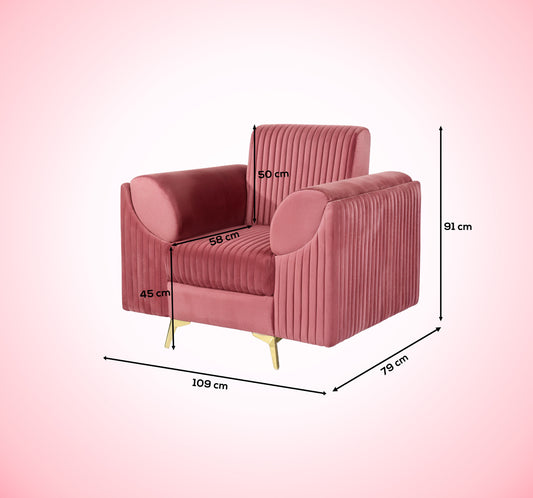 Insopack Sofa Signature 1 Seater (Peach)