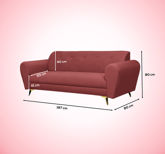 Insopack Sofa Crown Icon 3 Seater (Peach)