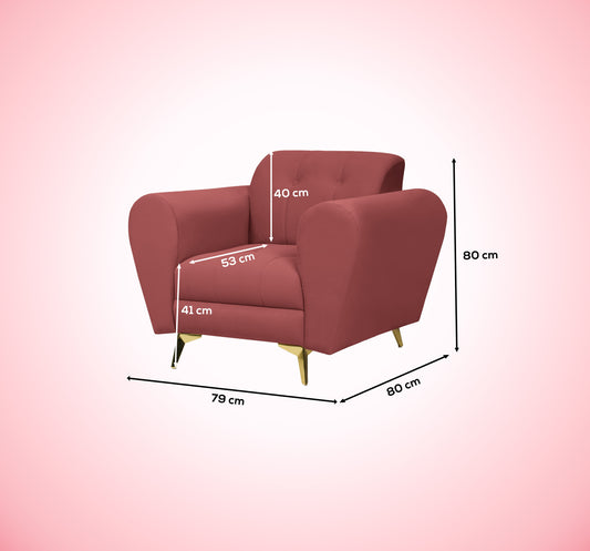 Insopack Sofa Crown Icon 1 Seater (Peach)