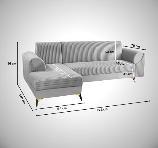 Insopack Sofa Signature 6 Seater LHC (Grey)