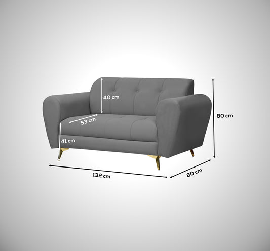 Insopack Sofa Crown Icon 2 Seater (Grey)