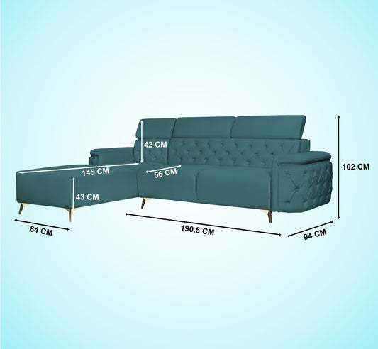 Insopack Sofa Aura 6 Seater RHC (Teal)