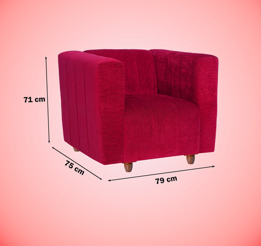Insopack Sofa Victor 1 Seater (Maroon)