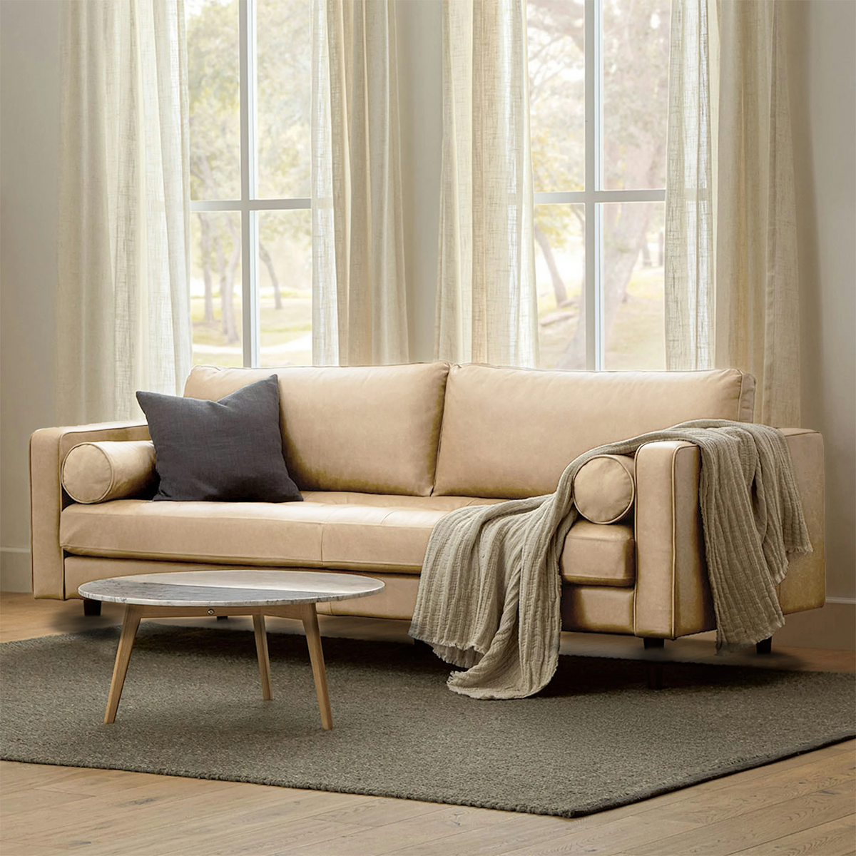 Insopack Sofa Luxe 3 Seater (Beige)