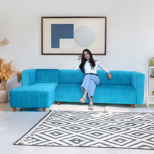 Insopack Sofa Victor 6 Seater LHC (Sky Blue)