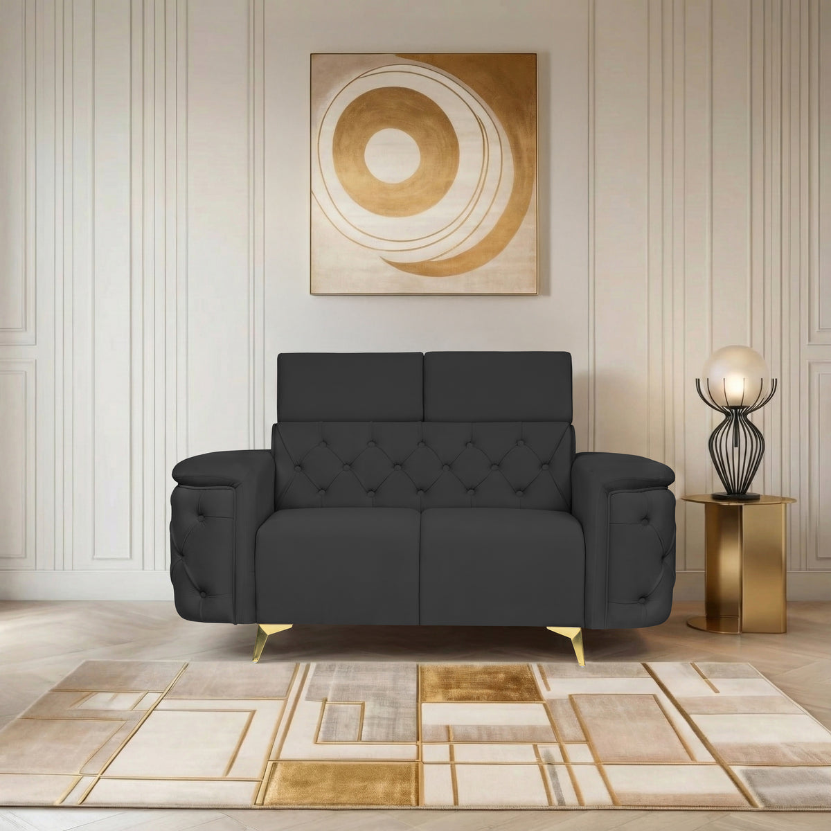 Insopack Sofa Aura 2 Seater (Black)