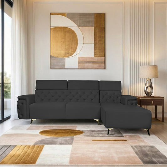 Insopack Sofa Aura 6 Seater RHC (Black)