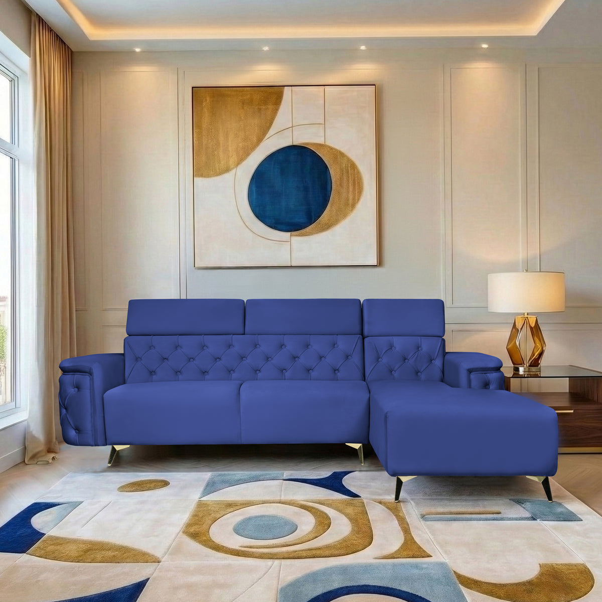Insopack Sofa Aura 6 Seater RHC (Blue)