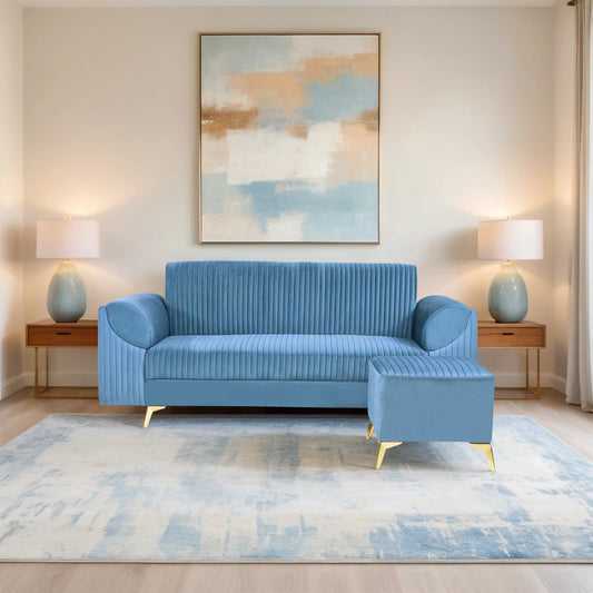 Insopack Sofa Signature 4 Seater Ottoman (Sky Blue)