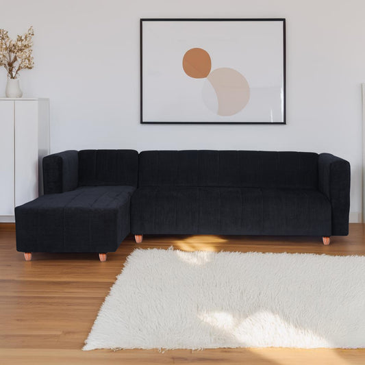 Insopack Sofa Victor 6 Seater LHC (Black)