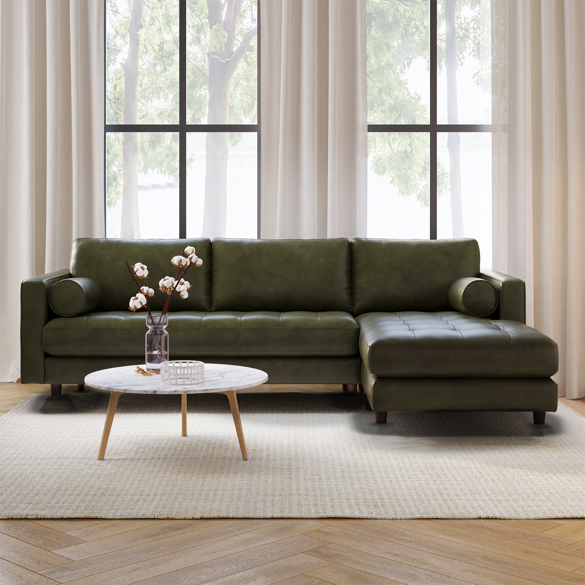 Insopack Sofa Luxe 6 Seater RHC (Green)
