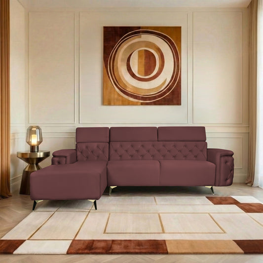 Insopack Sofa Aura 6 Seater LHC (Brown)