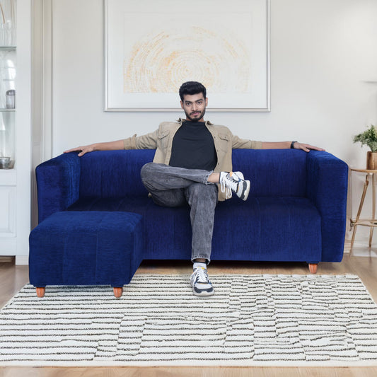 Insopack Sofa Victor 3 Seater with 1 Ottoman (Blue)