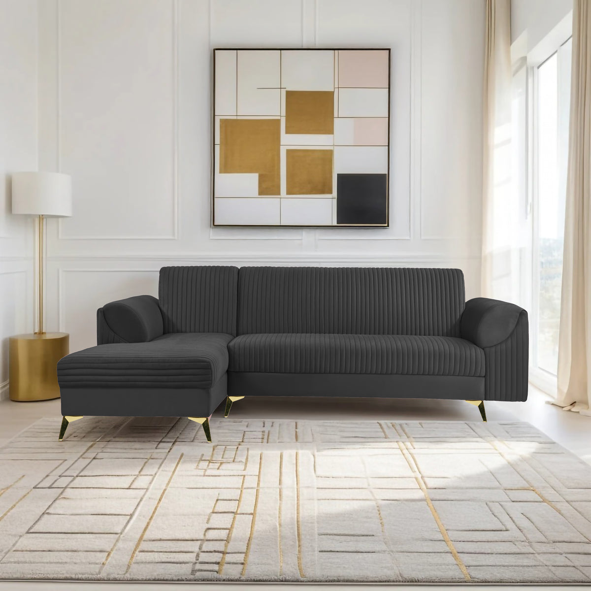 Insopack Sofa Signature 6 Seater LHC (Black)