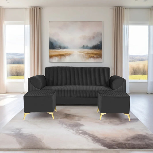 Insopack Sofa Signature 5 Seater Ottoman (Black)