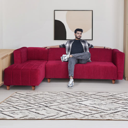 Insopack Sofa Victor 6 Seater LHC (Maroon)