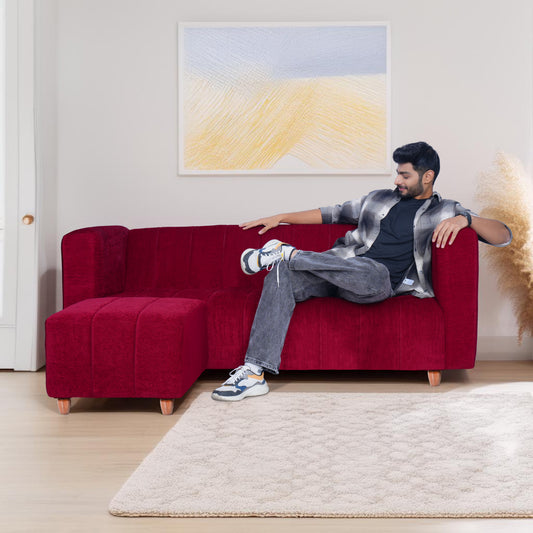 Insopack Sofa Victor 3 Seater with 1 Ottoman (Maroon)