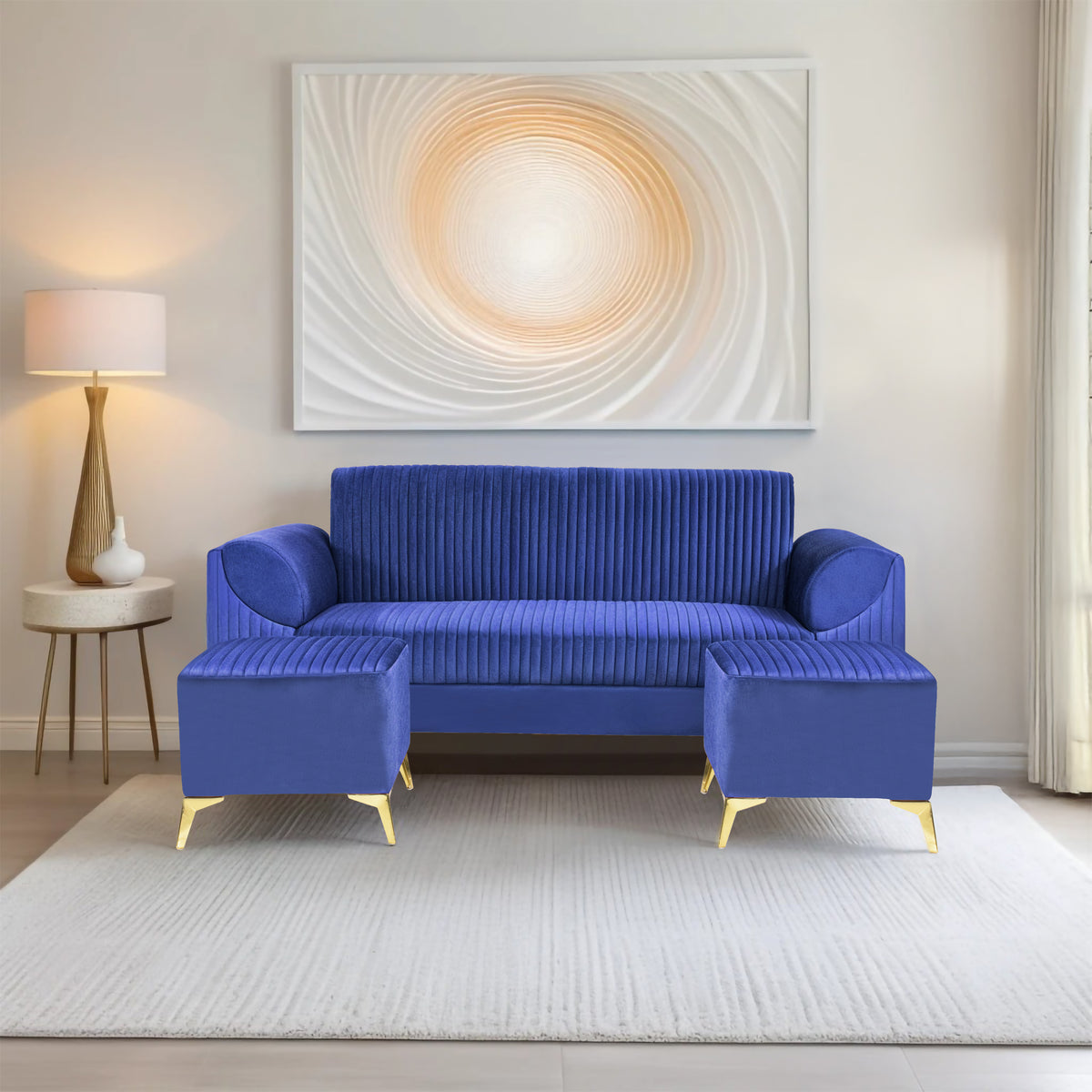 Insopack Sofa Signature 5 Seater Ottoman (Blue)