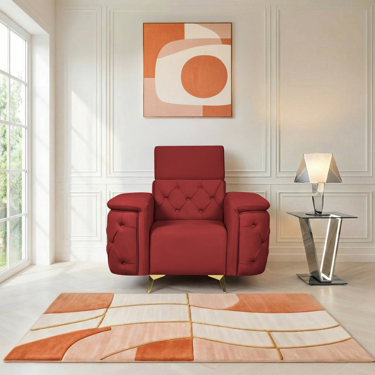Insopack Sofa Aura 1 Seater (Maroon)