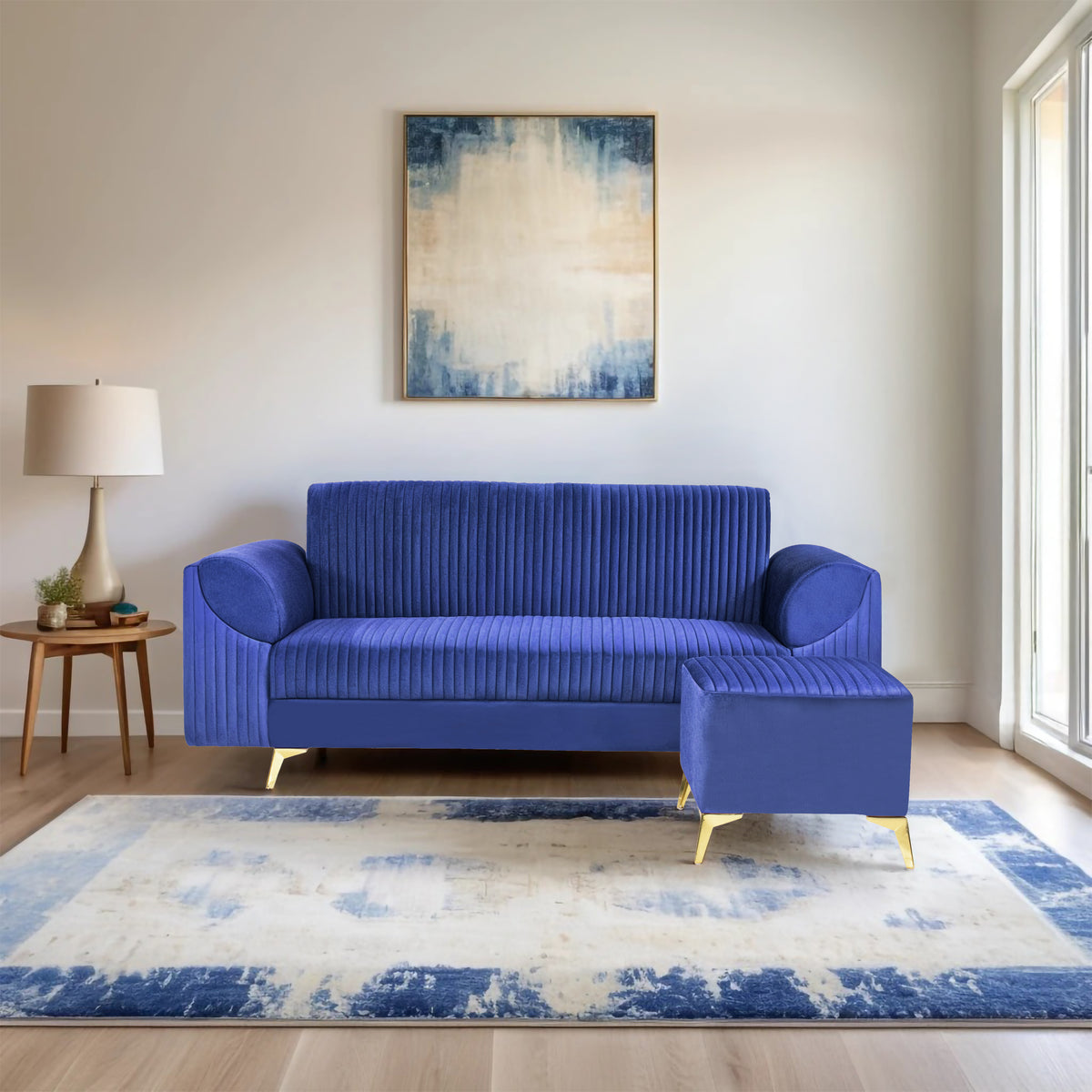 Insopack Sofa Signature 4 Seater Ottoman (Blue)