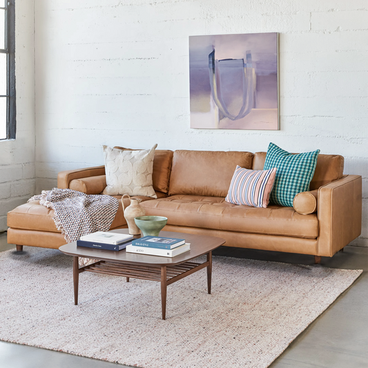Insopack Sofa Luxe 6 Seater LHC (Tan)