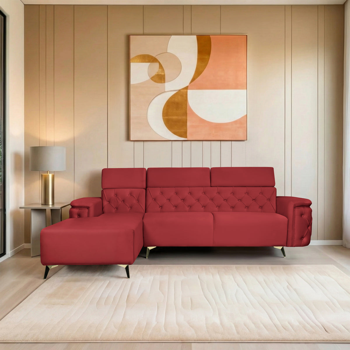 Insopack Sofa Aura 6 Seater LHC (Maroon)