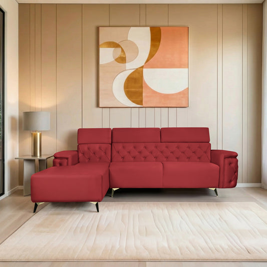 Insopack Sofa Aura 6 Seater LHC (Maroon)