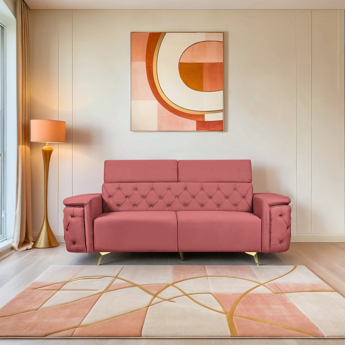 Insopack Sofa Aura 3 Seater (Peach)