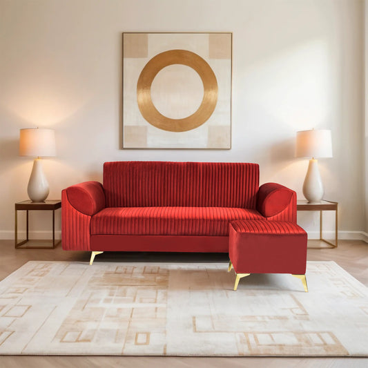Insopack Sofa Signature 4 Seater Ottoman (Maroon)