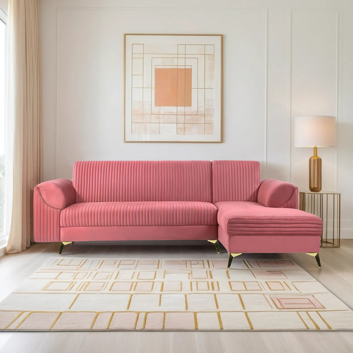 Insopack Sofa Signature 6 Seater RHC (Peach)