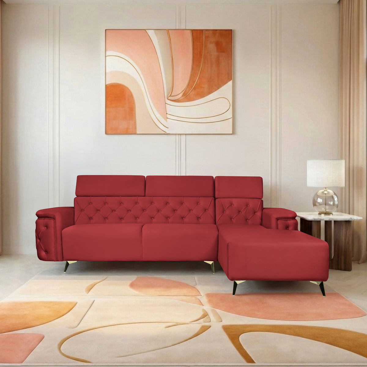 Insopack Sofa Aura 6 Seater RHC (Maroon)