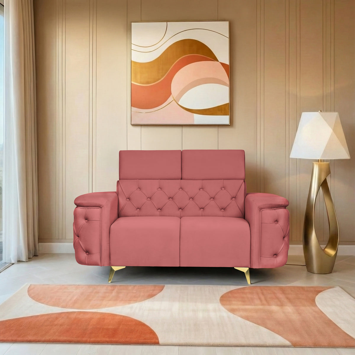 Insopack Sofa Aura 2 Seater (Peach)