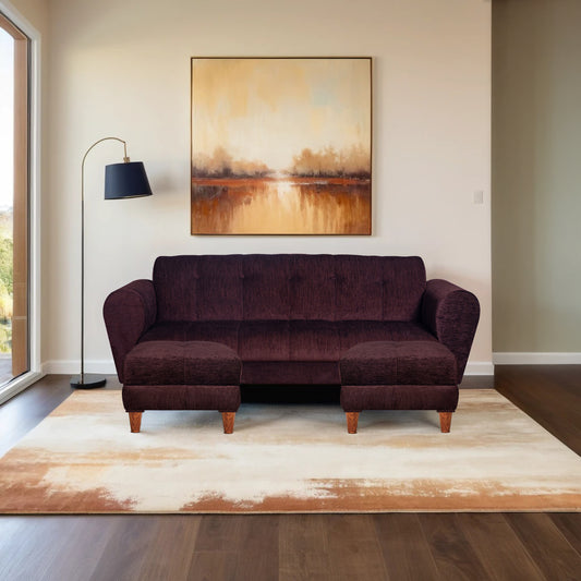 Insopack Sofa Crown 5 Seater with 2 Ottoman (Brown)