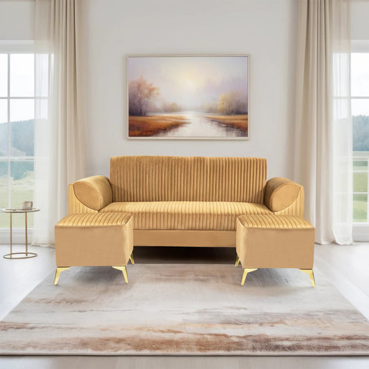 Insopack Sofa Signature 5 Seater Ottoman (Beige)