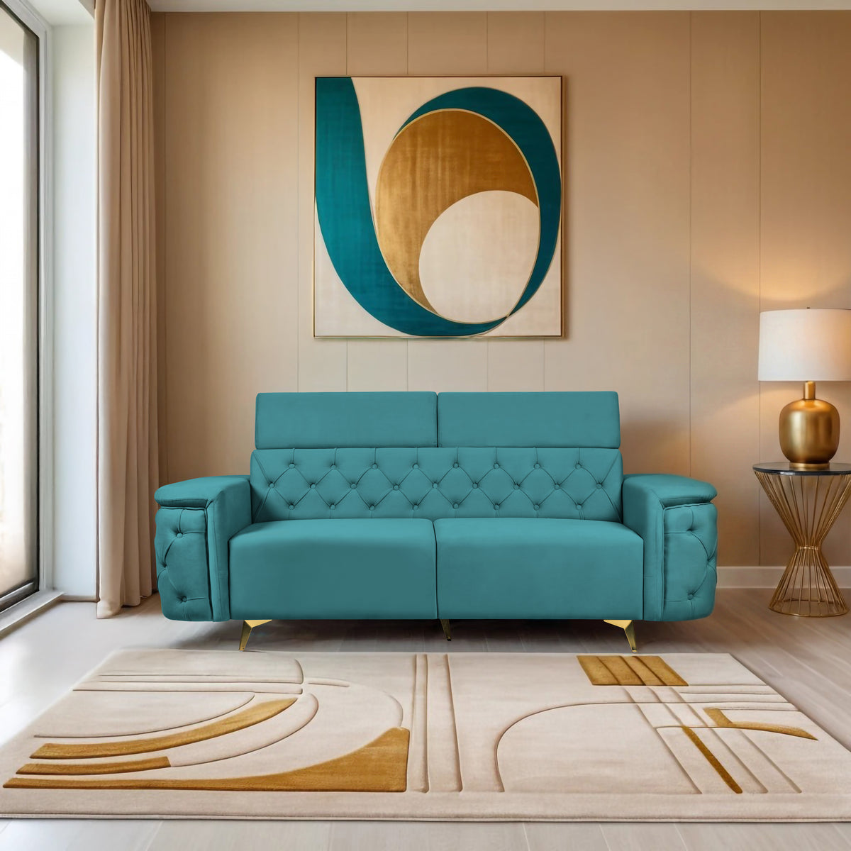 Insopack Sofa Aura 3 Seater (Teal)