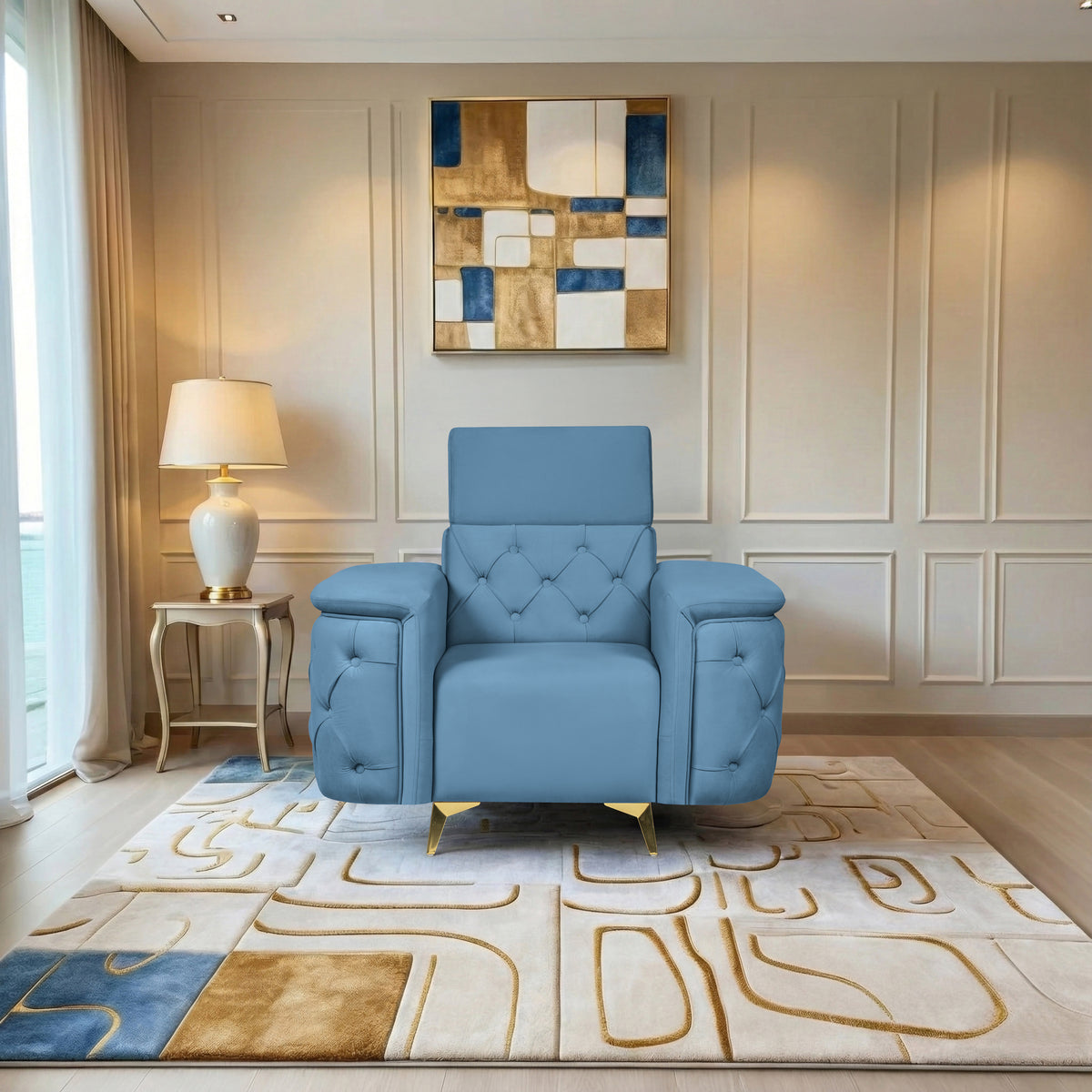 Insopack Sofa Aura 1 Seater (Sky Blue)