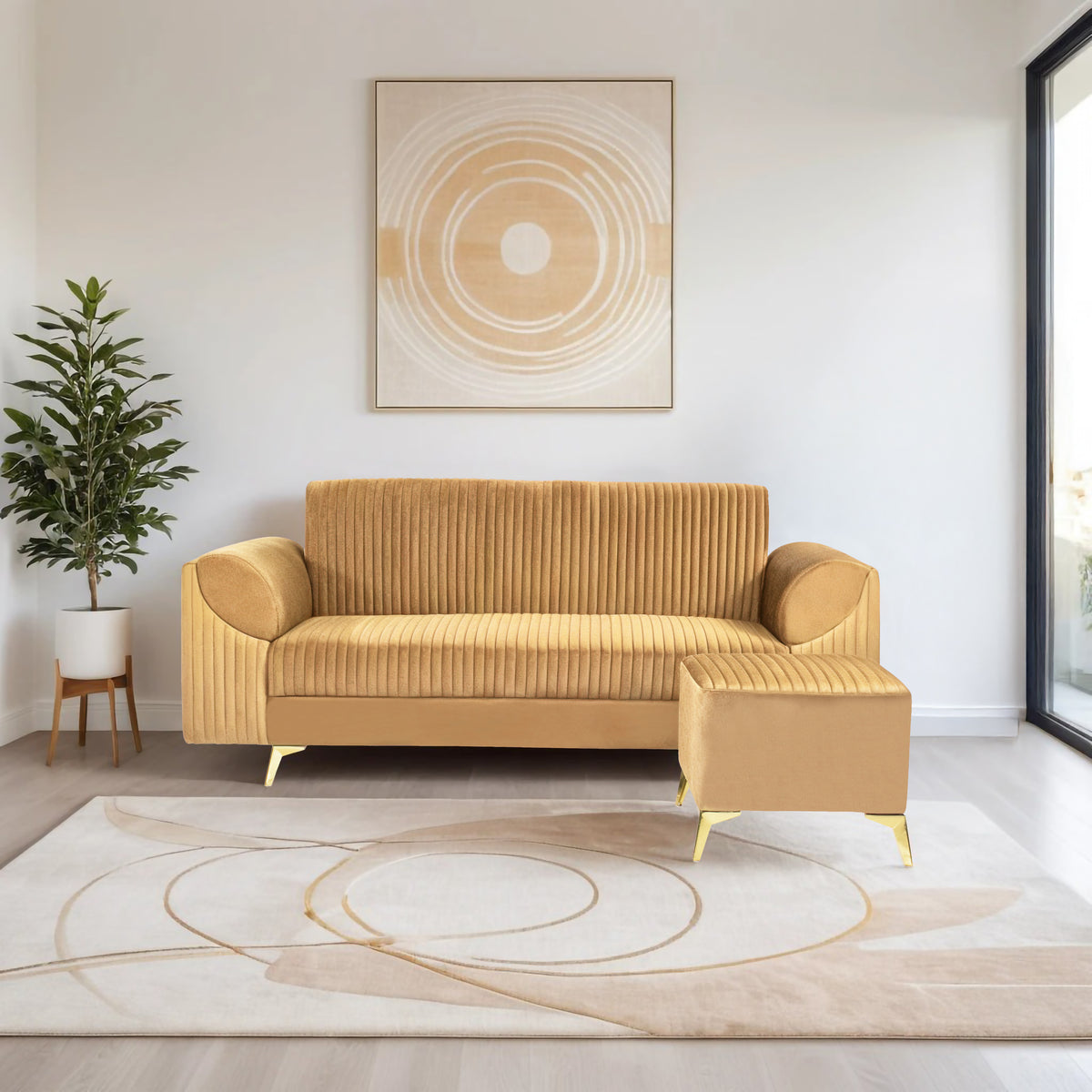 Insopack Sofa Signature 4 Seater Ottoman (Beige)