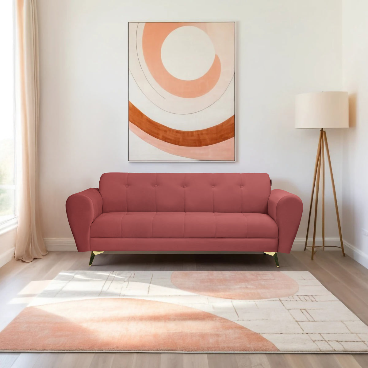 Insopack Sofa Crown Icon 3 Seater (Peach)