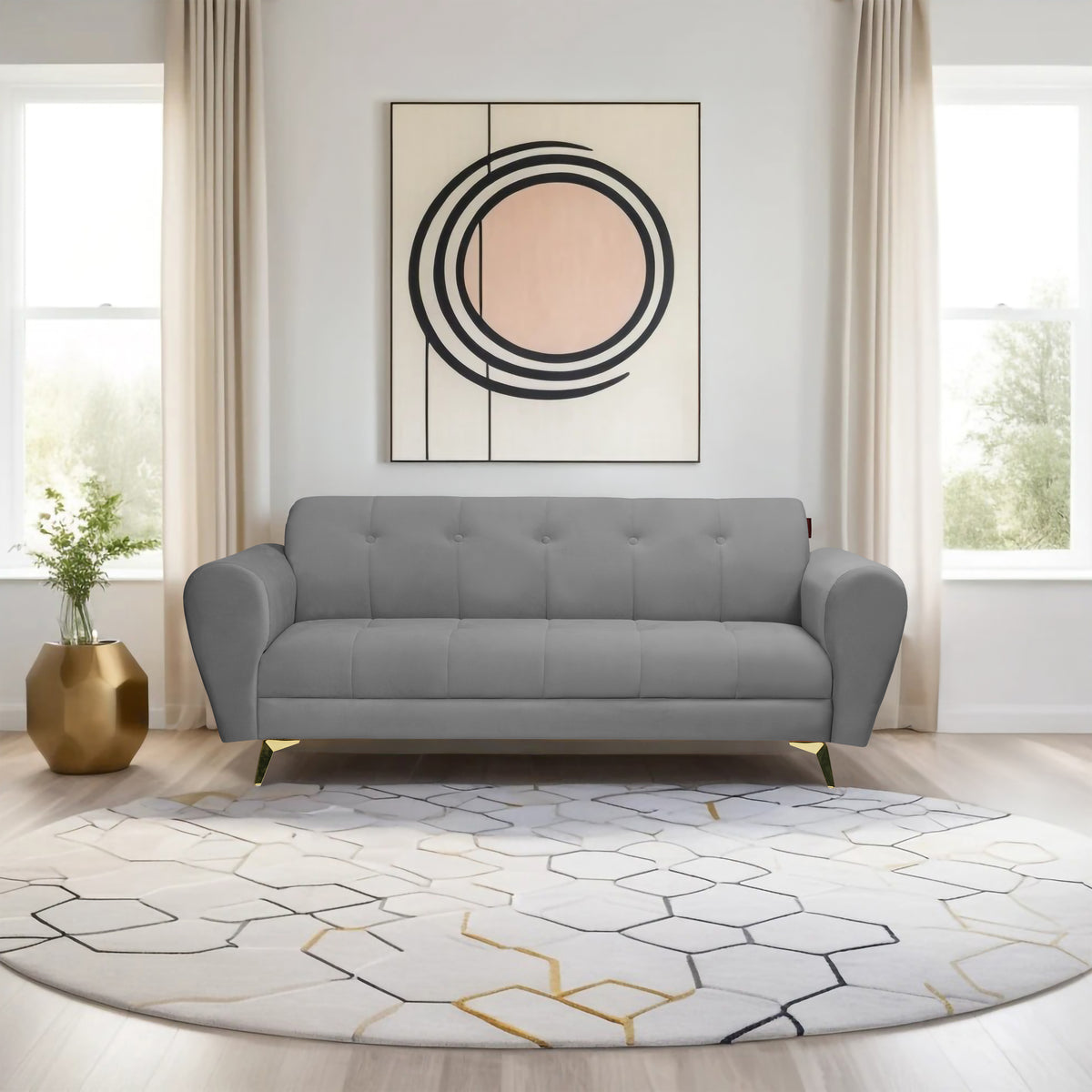 Insopack Sofa Crown Icon 3 Seater (Grey)