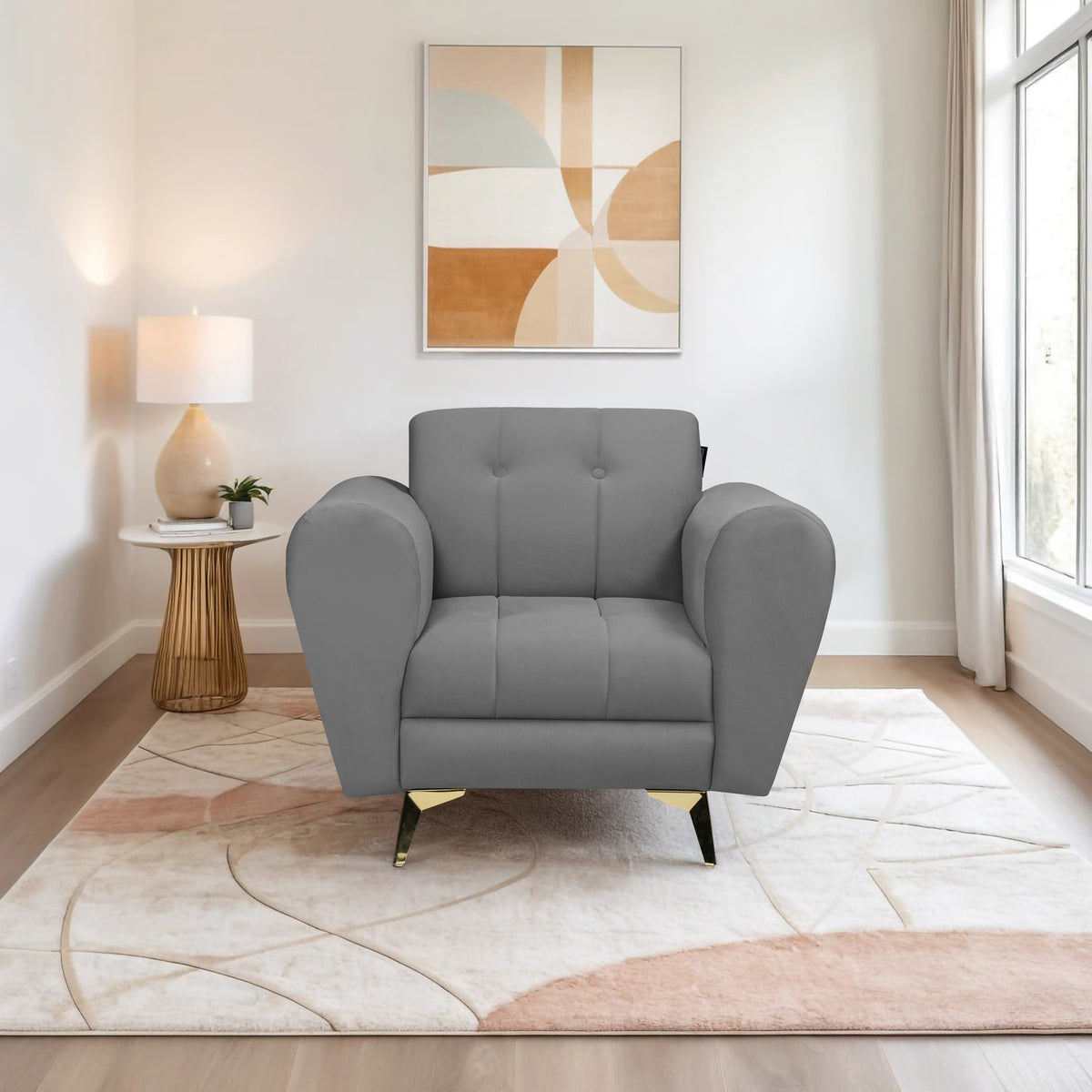 Insopack Sofa Crown Icon 1 Seater (Grey)